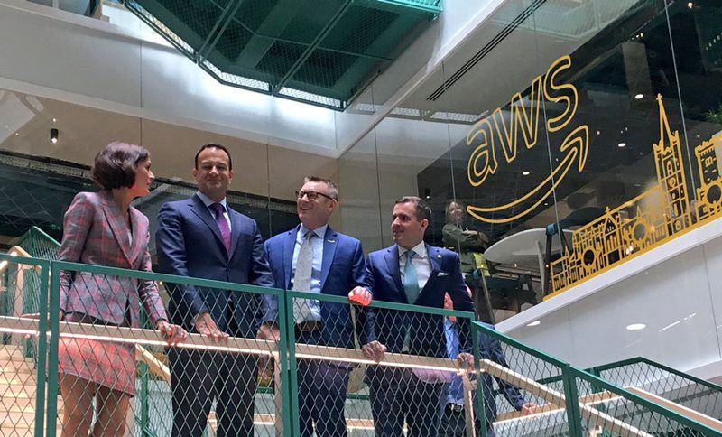 Picture from the opening of AWS’ new 170,000 sq ft Dublin campus